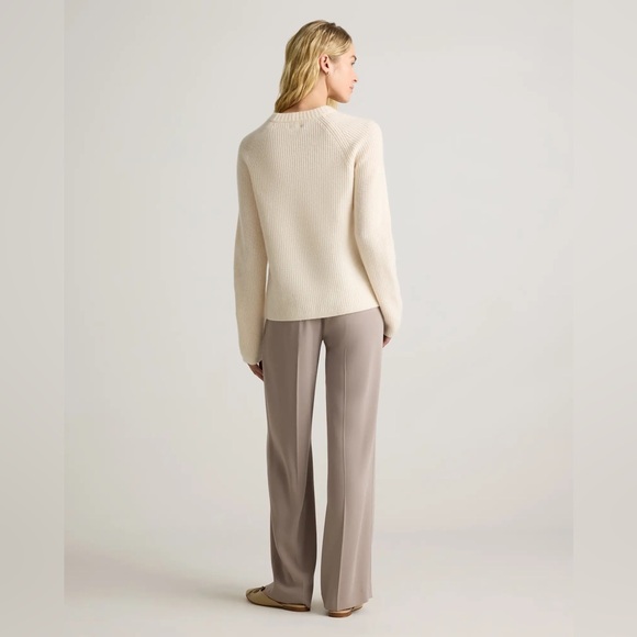 NWOT Quince Mongolian Cashmere Fisherman Crewneck Sweater - Picture 4 of 9